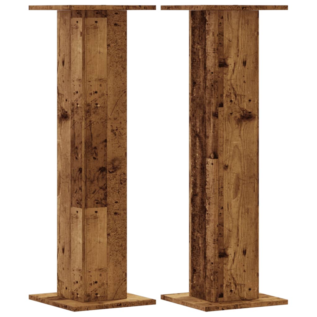 Stovai augalams, 2vnt., sendintos medienos, 30x30x95cm, mediena