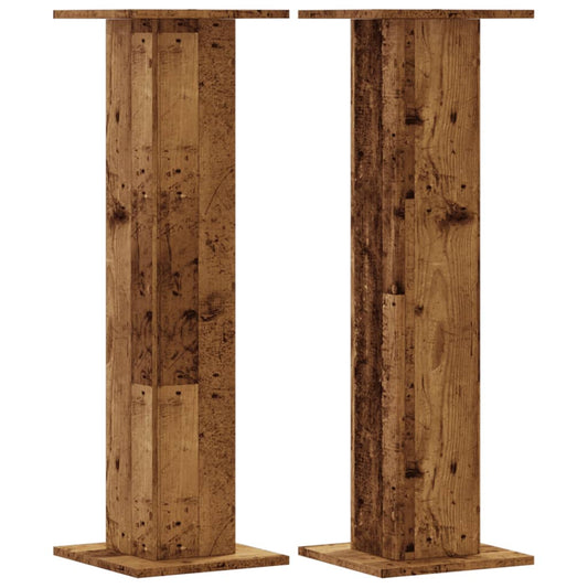 Stovai augalams, 2vnt., sendintos medienos, 30x30x95cm, mediena