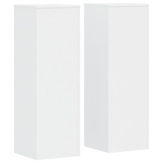 Stovai augalams, 2vnt., baltos spalvos, 33x33x100cm, mediena