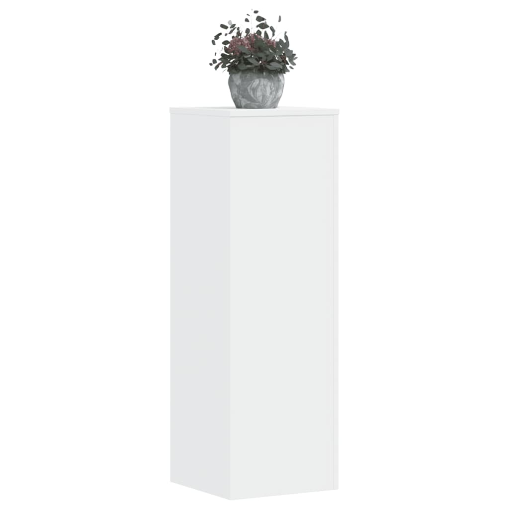 Stovai augalams, 2vnt., baltos spalvos, 33x33x100cm, mediena