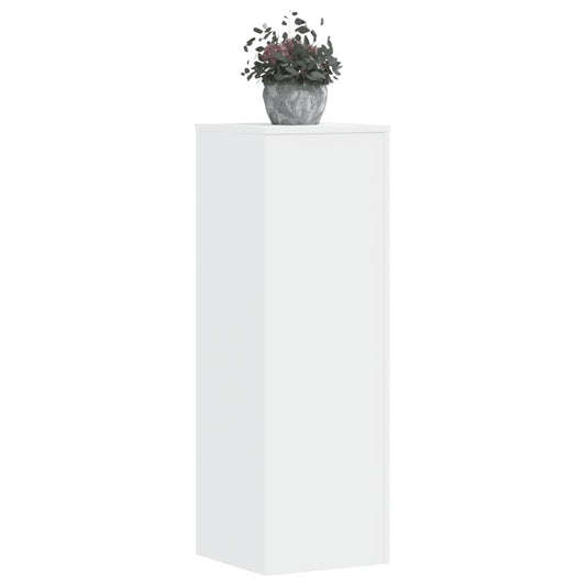 Stovai augalams, 2vnt., baltos spalvos, 33x33x100cm, mediena
