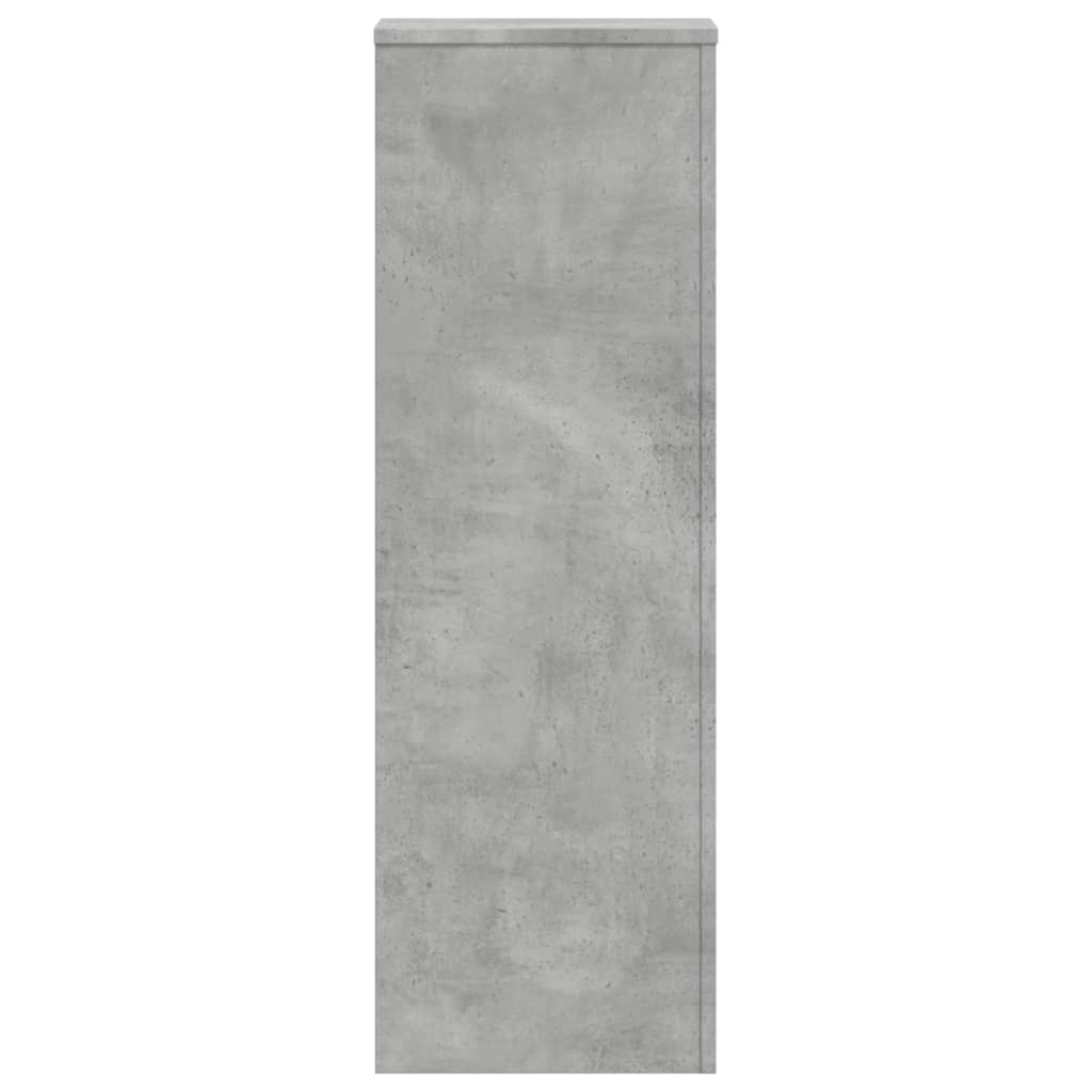 Stovai augalams, 2vnt., betono, 33x33x100cm, apdirbta mediena