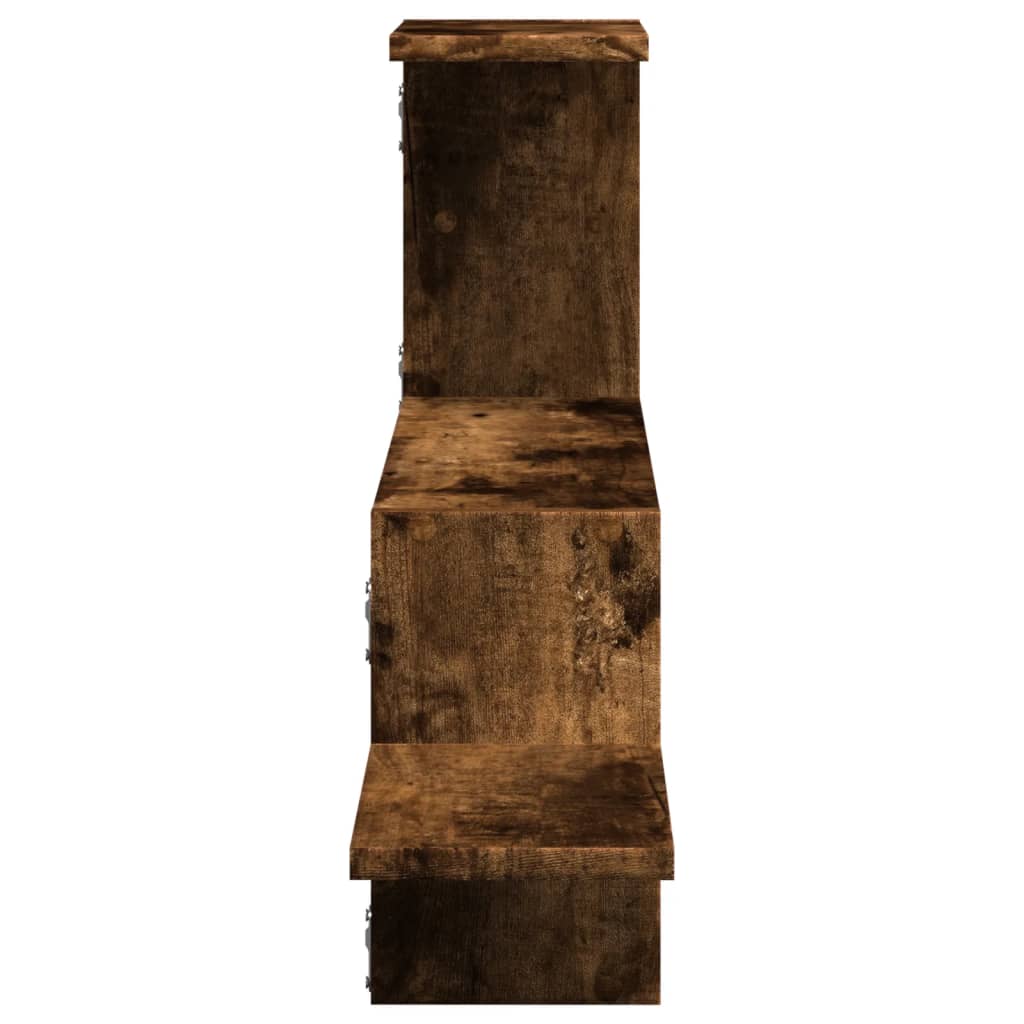 Sieninė lentyna, dūminio ąžuolo, 104x15x49cm, apdirbta mediena