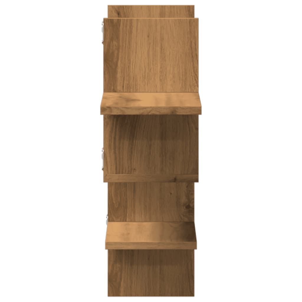 Sieninė lentyna, artisano ąžuolo, 124,5x18x60,5cm, mediena