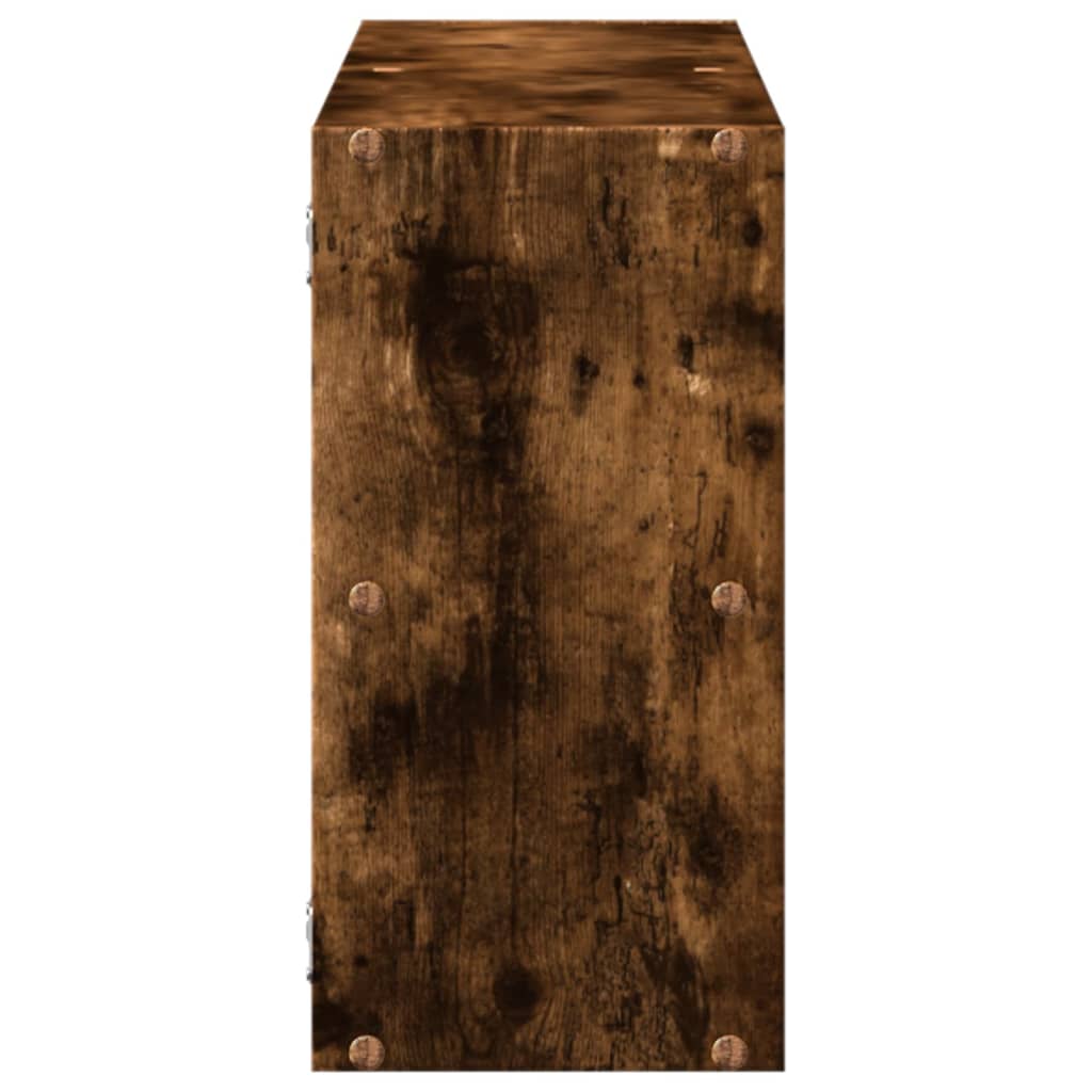 Sieninė lentyna, dūminio ąžuolo, 100x25x50cm, apdirbta mediena