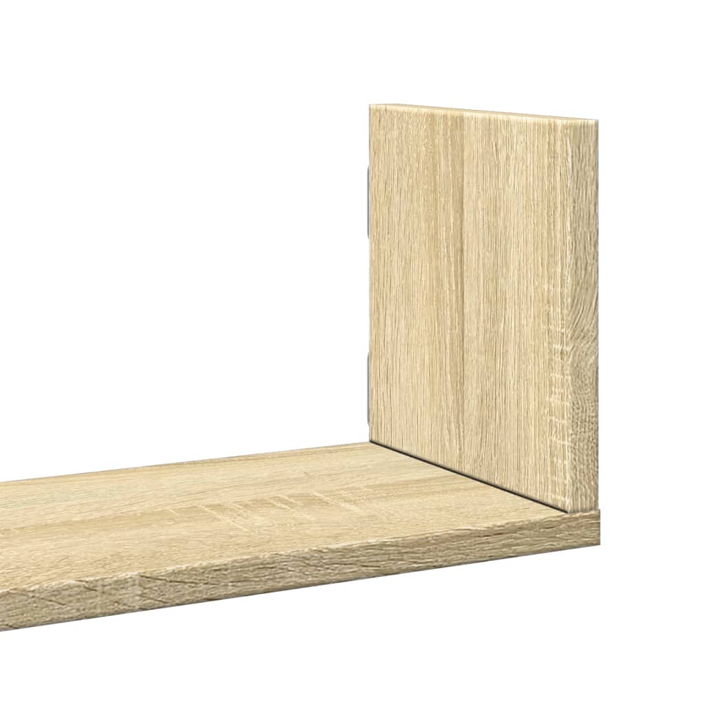 Sieninės lentynos, 3vnt., ąžuolo, 58x18x18cm, apdirbta mediena