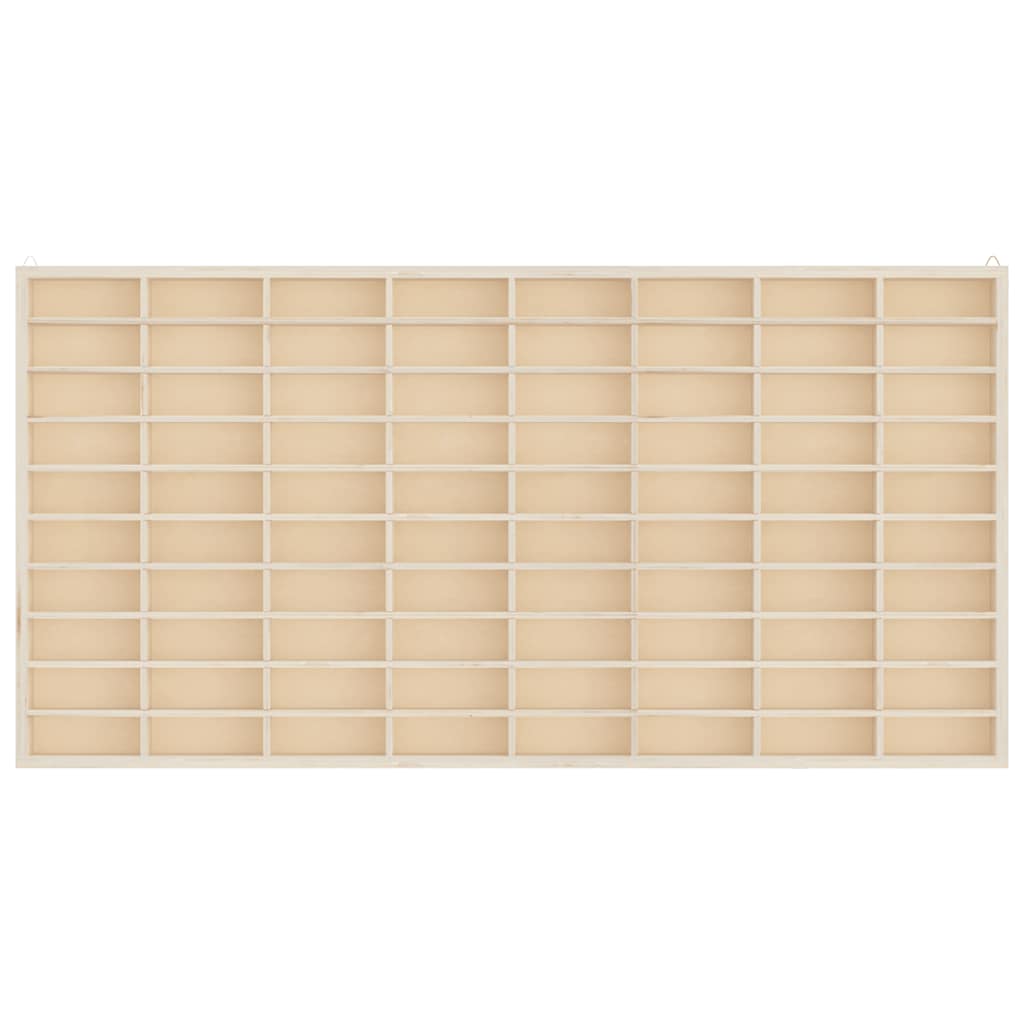 medinis kolektoriaus dėklas su 80 skyrių, 80x4,5x40,5 cm