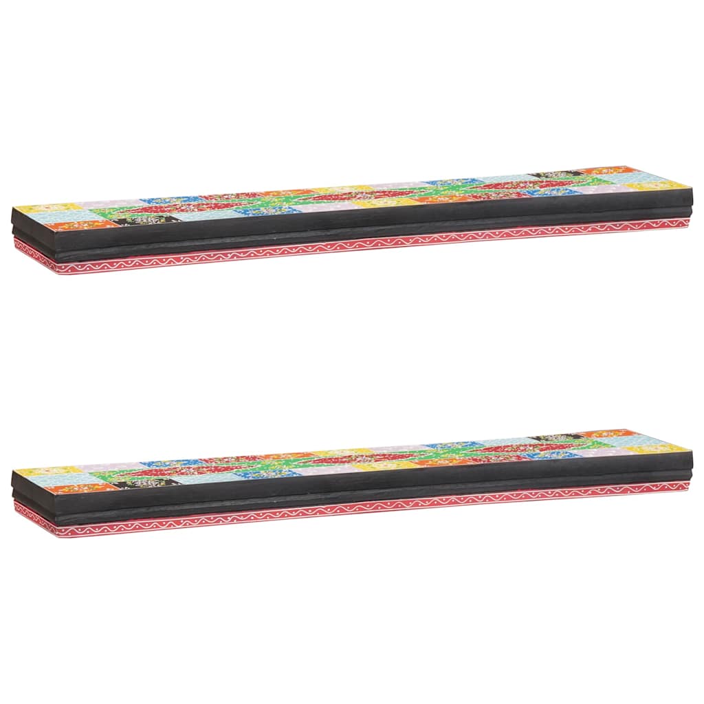 sieninės lentynos 2 vnt 100x20x6 cm kietos mango medienos