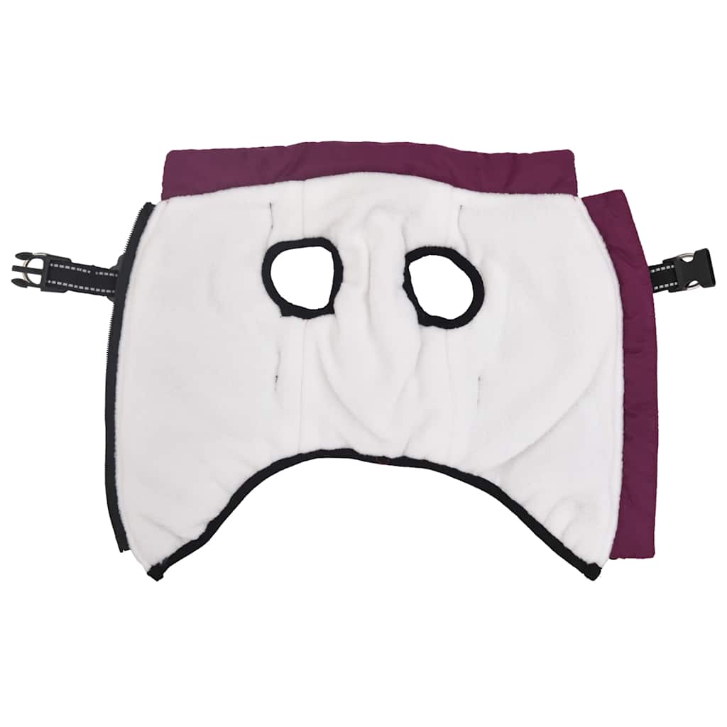 Šunų kailis su diržais, atsparus vandeniui, violetinis, L40