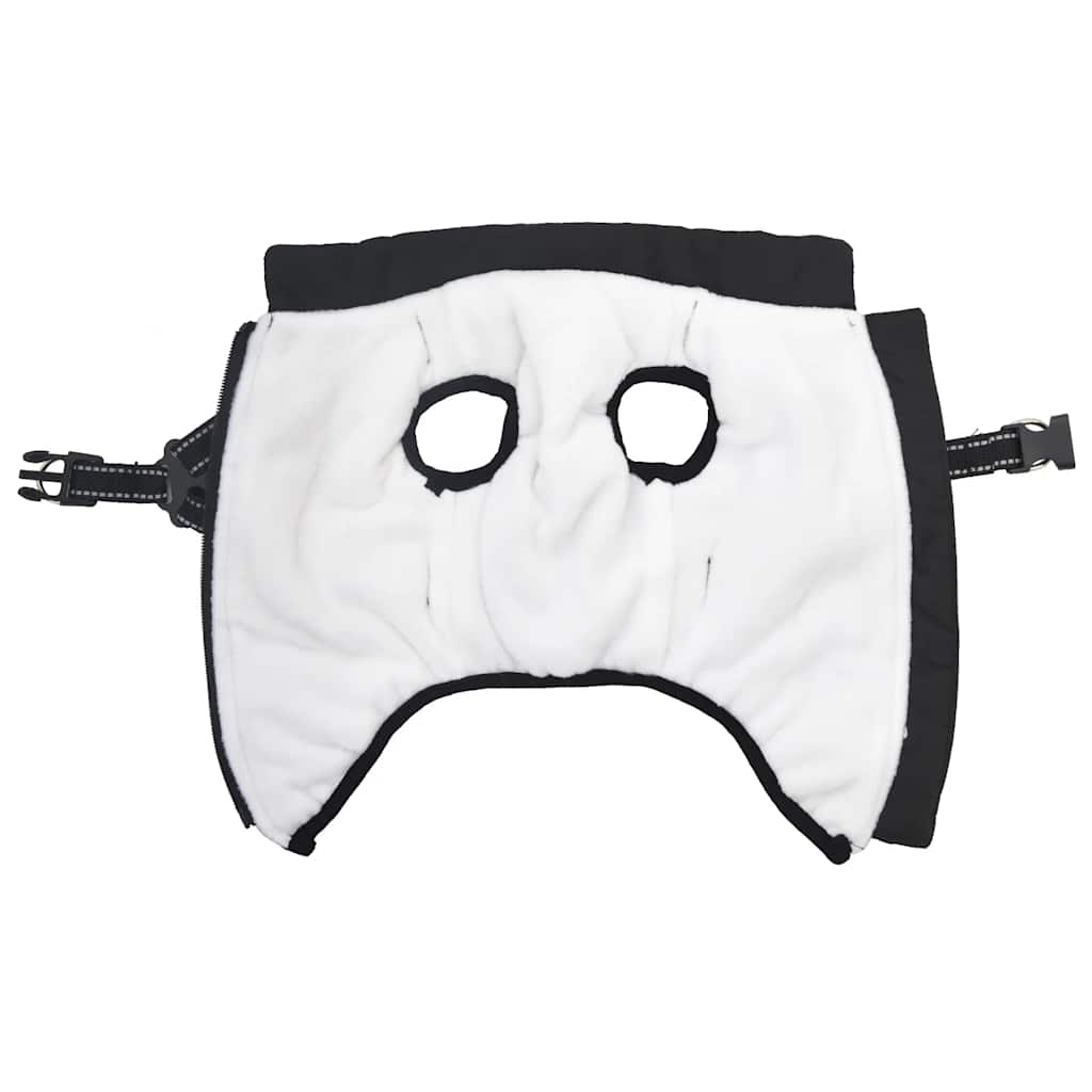 Šunų kailis su diržais, atsparus vandeniui, juodas, L28