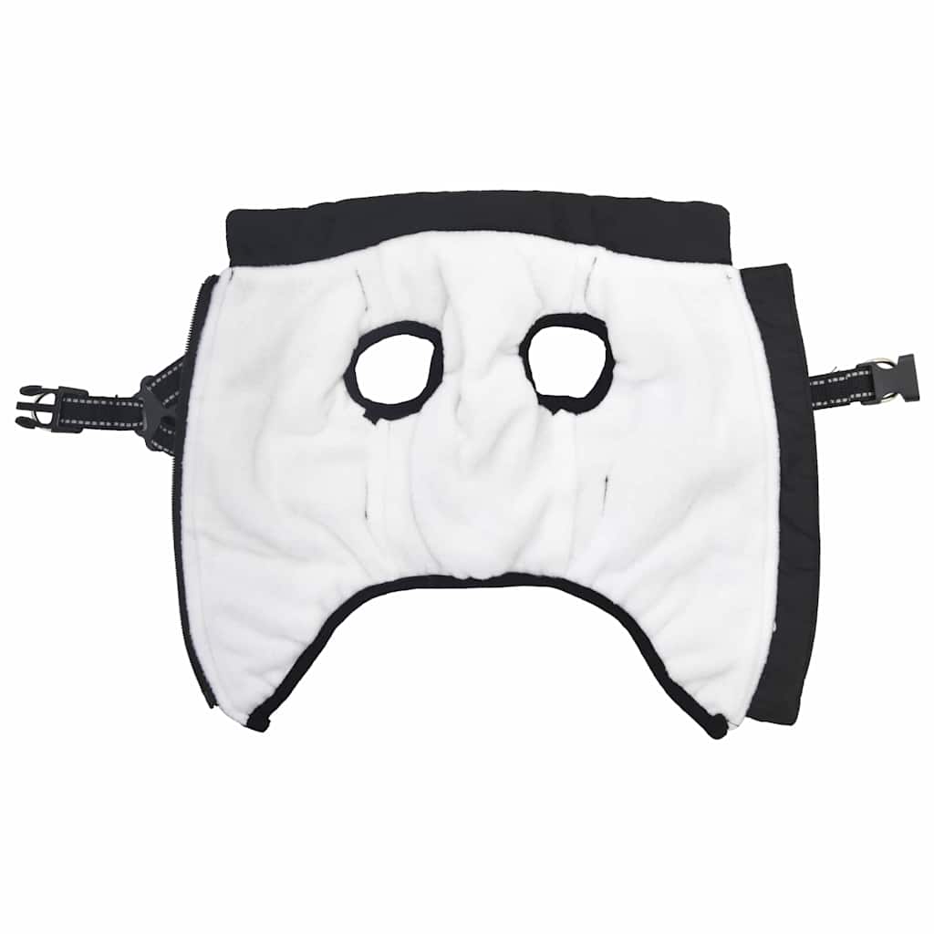 Šunų kailis su diržais, atsparus vandeniui, juodas, L40