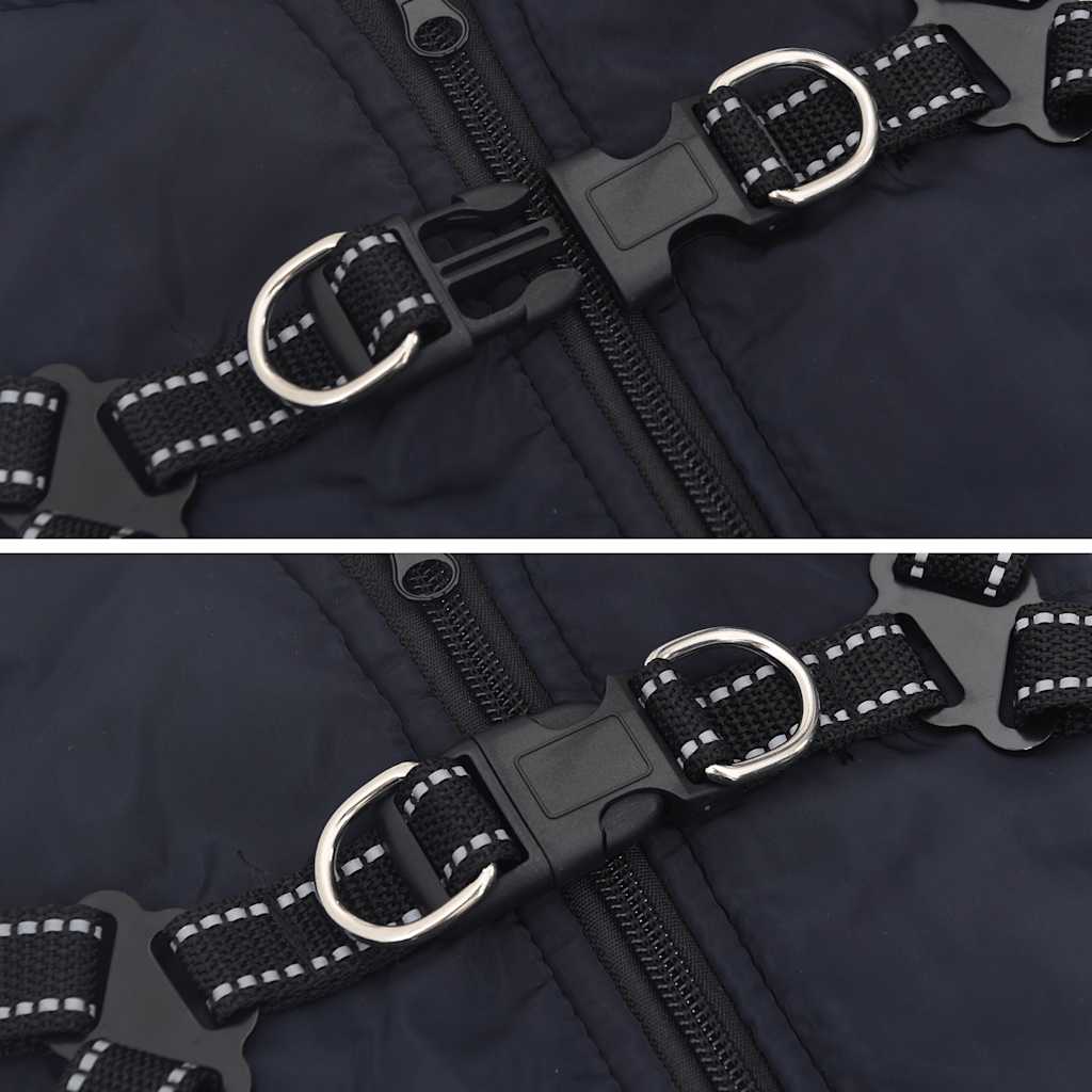 Šunų kailis su diržais, atsparus vandeniui, mėlynas, L28