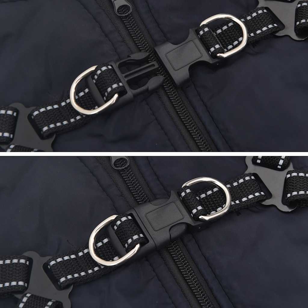 Šunų kailis su diržais, atsparus vandeniui, mėlynas, L32