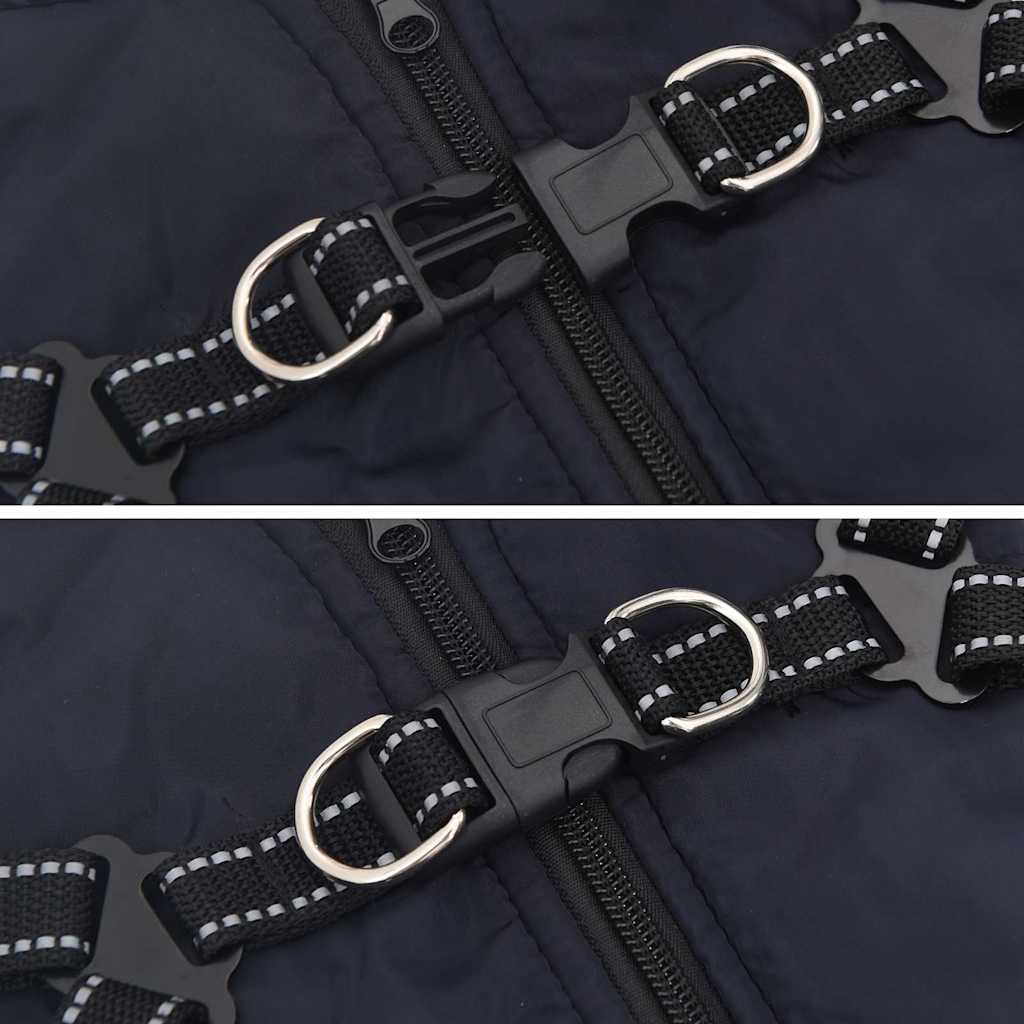 Šunų kailis su diržais, atsparus vandeniui, mėlynas, L40