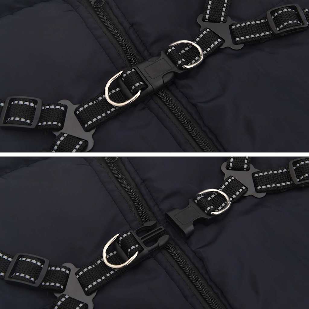 Šunų kailis su diržais, atsparus vandeniui, mėlynas, L48