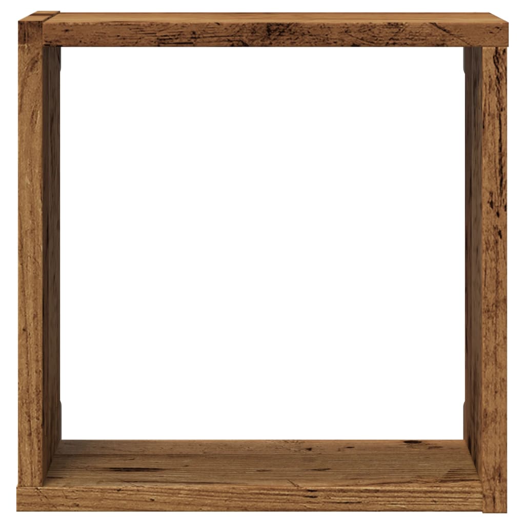 Sieninės lentynos, 4vnt., medienos, 30x15x30cm, mediena