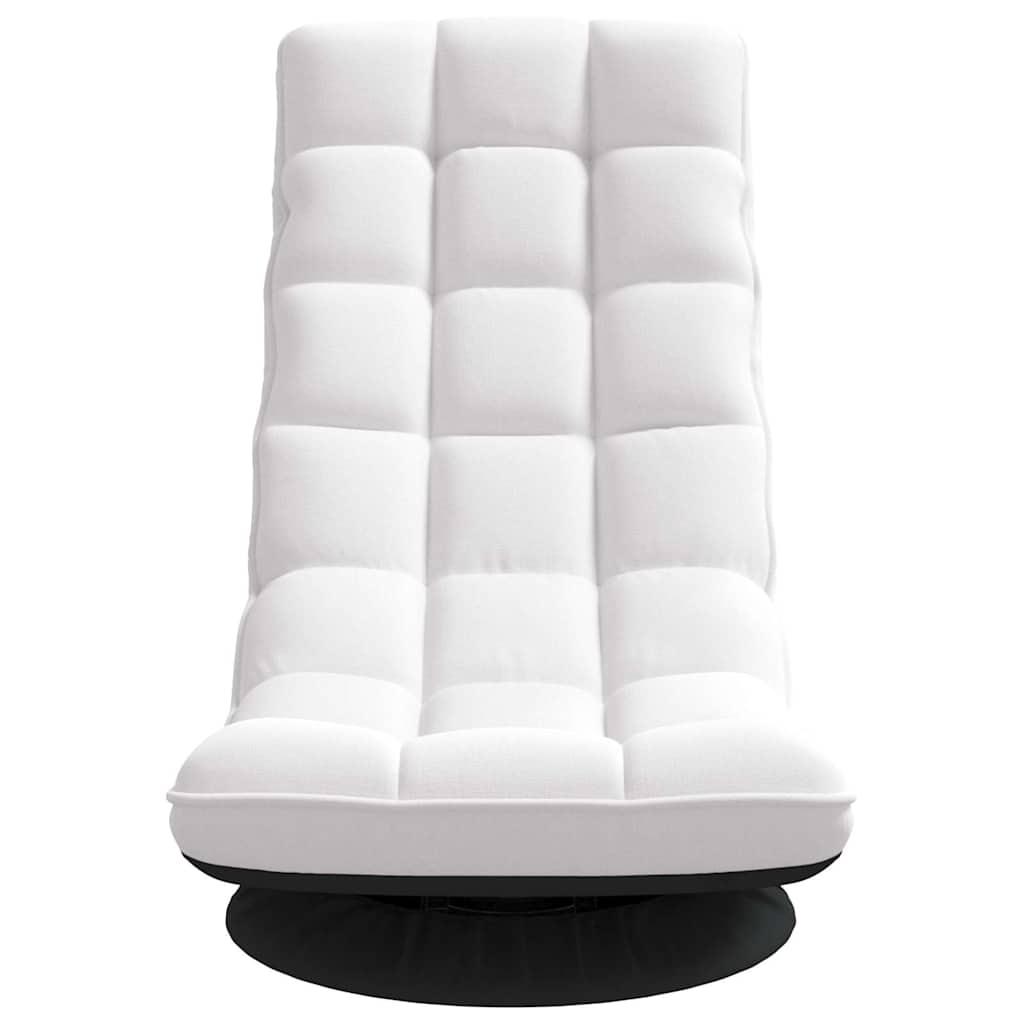 Ant grindų pastatoma pasukama kėdė, balta, 70x51x79cm, audinys