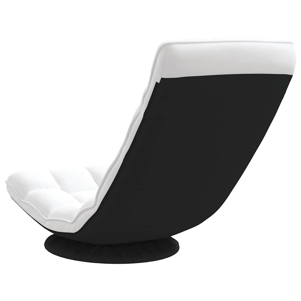 Ant grindų pastatoma pasukama kėdė, balta, 70x51x79cm, audinys