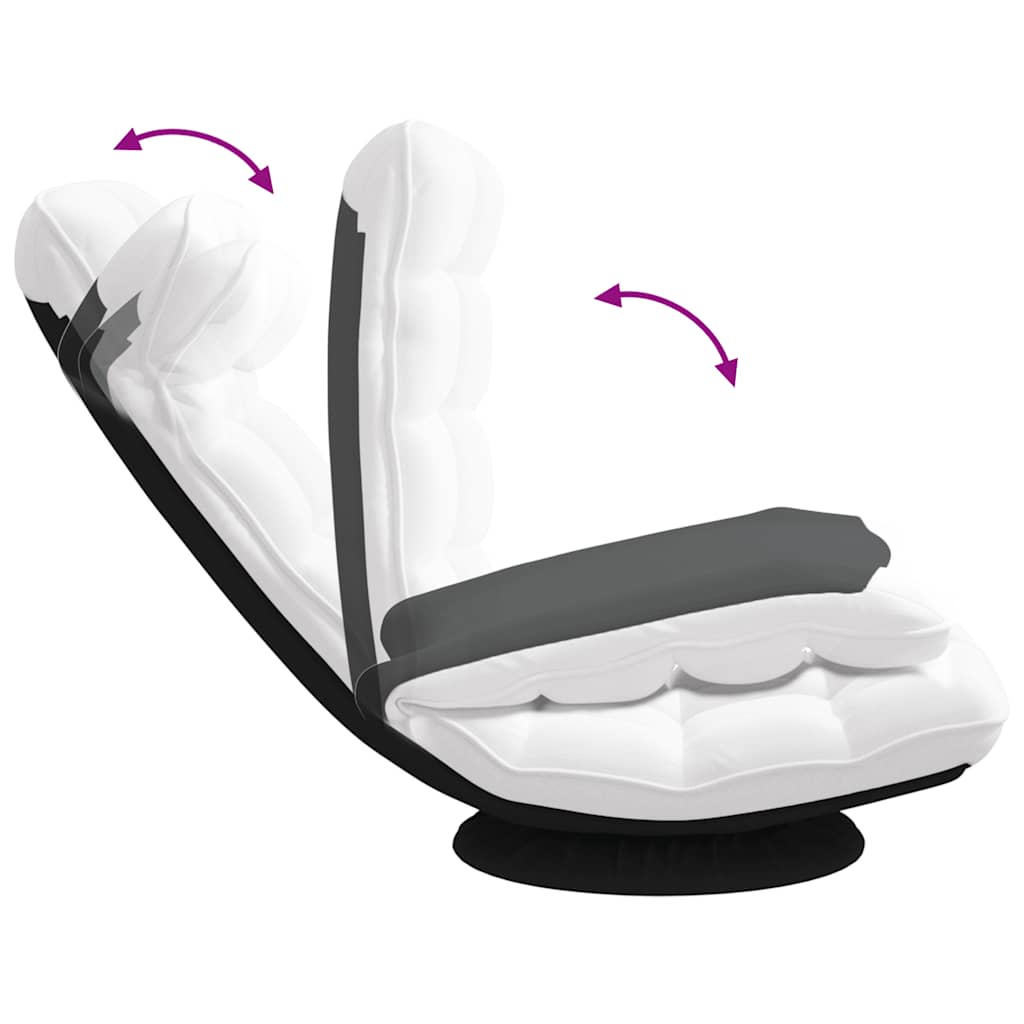 Ant grindų pastatoma pasukama kėdė, balta, 70x51x79cm, audinys