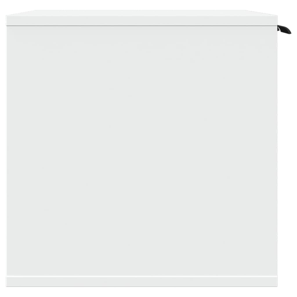 Kačių kraiko dėžės spintelė, balta, 60x40x40cm, mediena