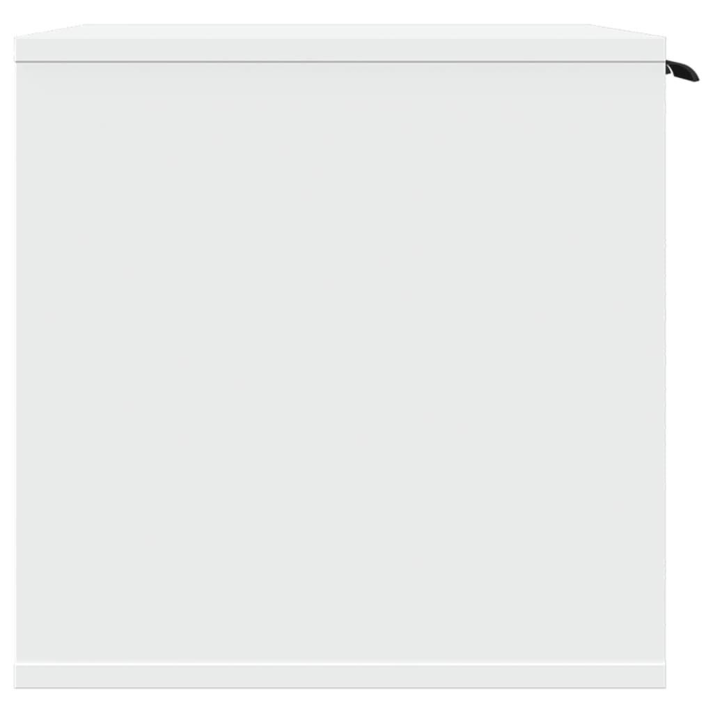 Kačių kraiko dėžės spintelė, balta, 80x50x45cm, mediena