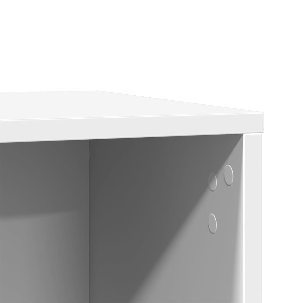 Kačių kraiko dėžės spintelė, balta, 80x50x45cm, mediena