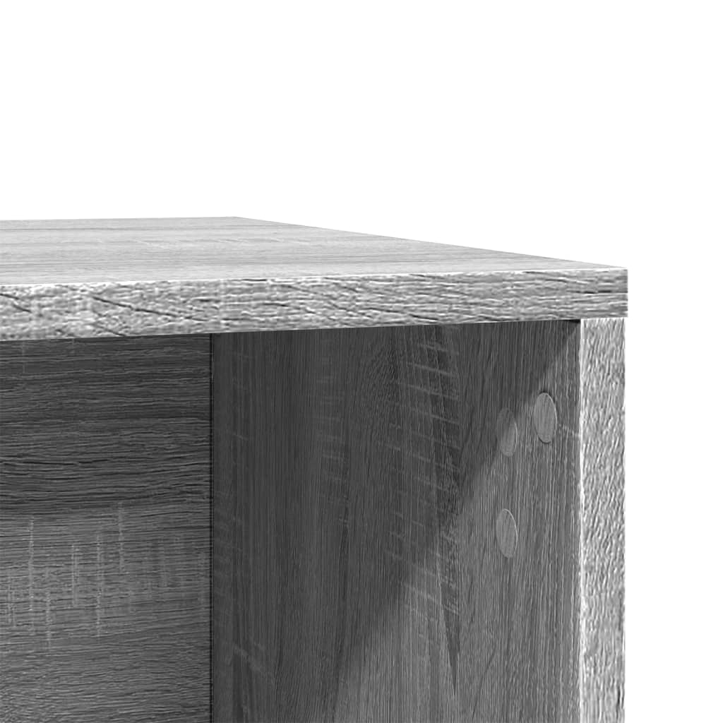 Kačių kraiko dėžės spintelė, pilka ąžuolo, 80x50x45cm, mediena