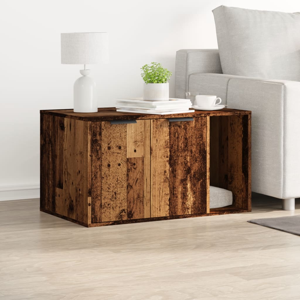 Kačių kraiko dėžės spintelė, medienos, 80x50x45cm, mediena