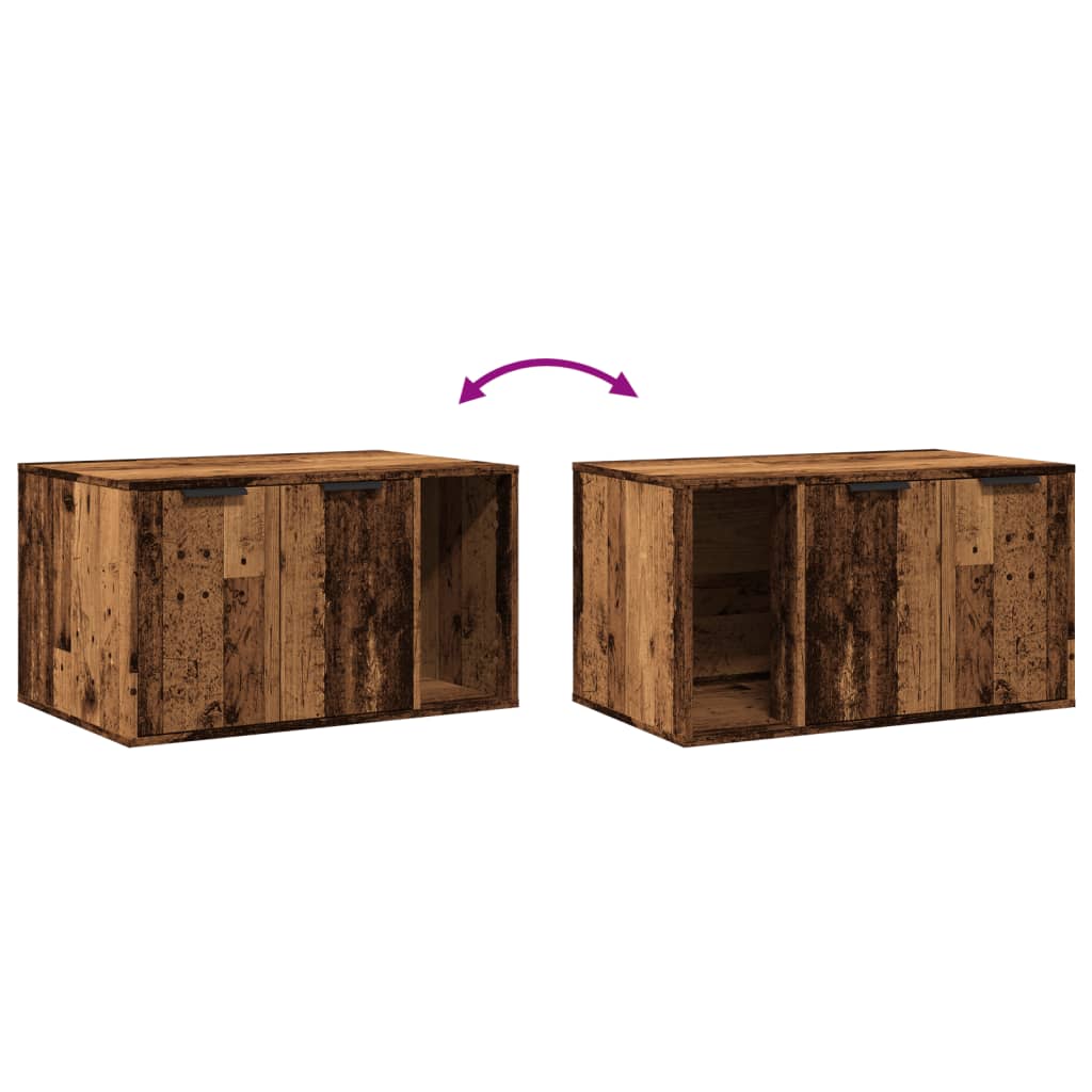 Kačių kraiko dėžės spintelė, medienos, 80x50x45cm, mediena