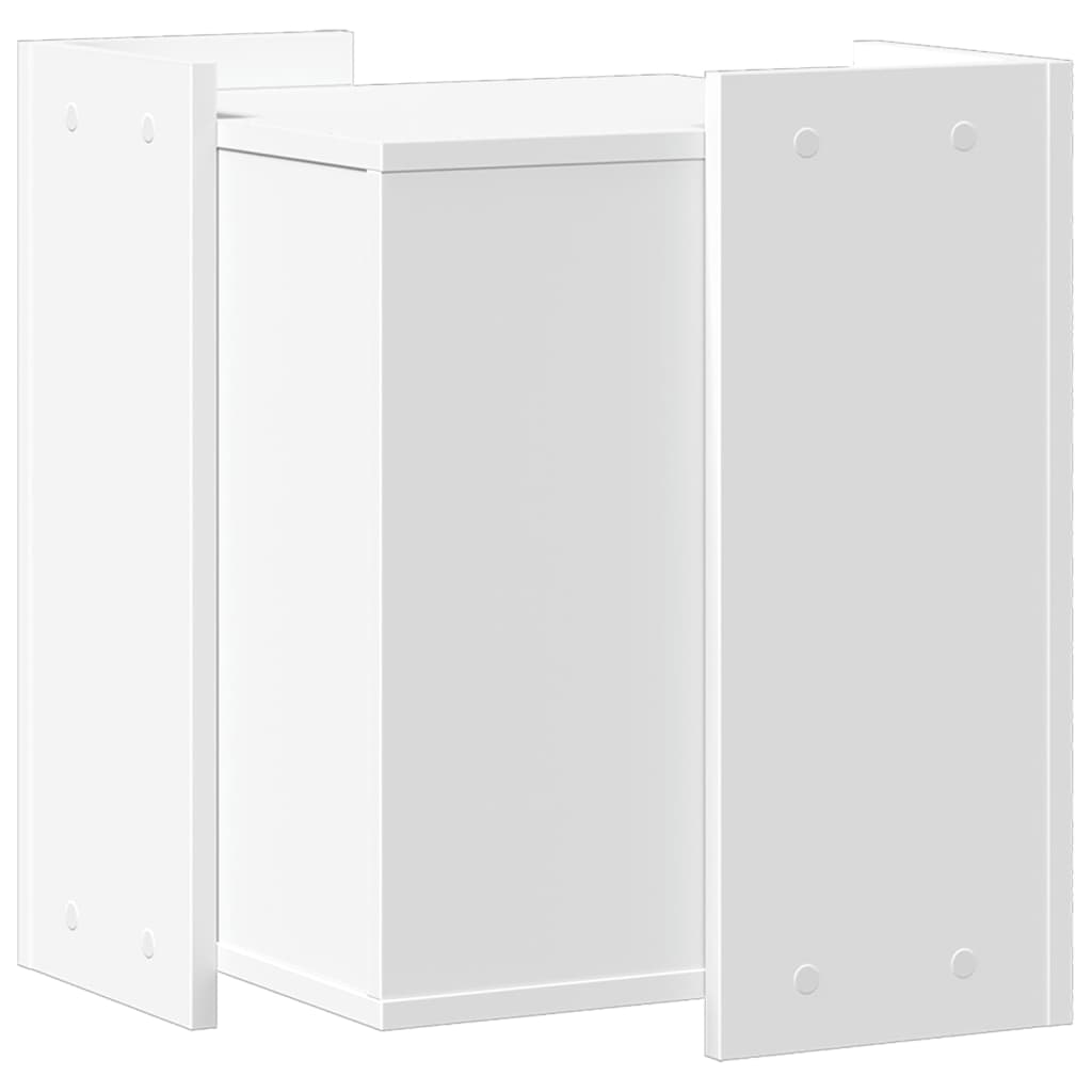 Kačių kraiko dėžės spintelė, balta, 42x42x51cm, mediena