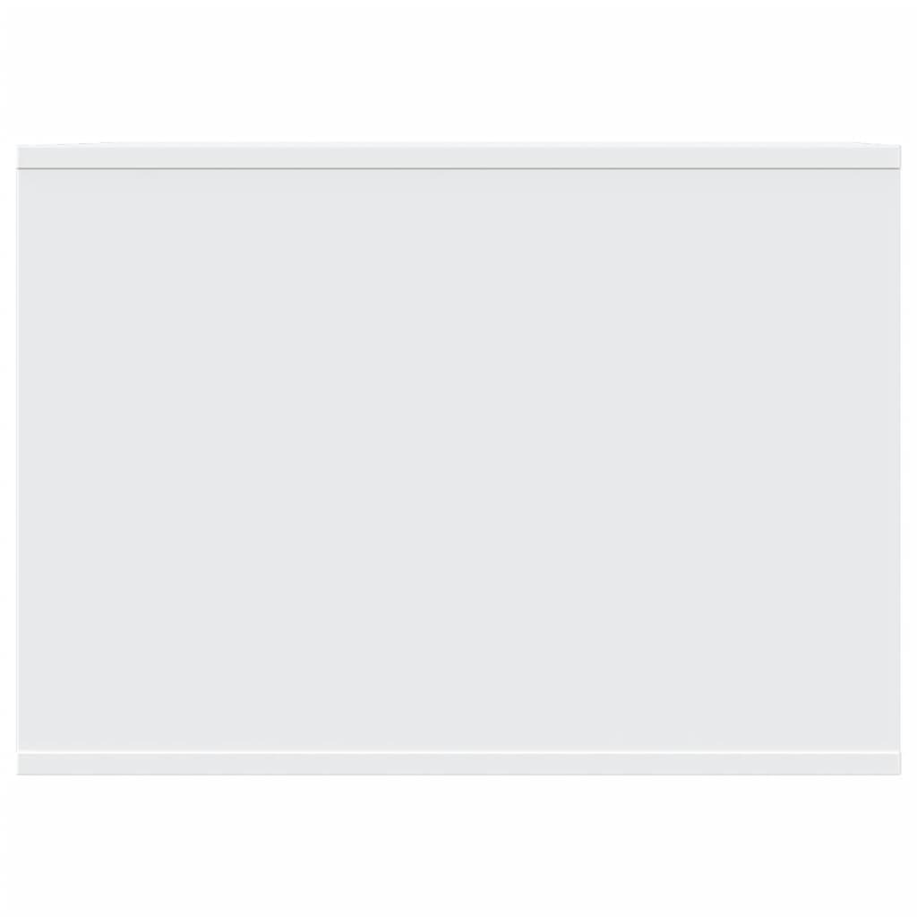 Kačių kraiko dėžės spintelė, balta, 47x59x42cm, mediena