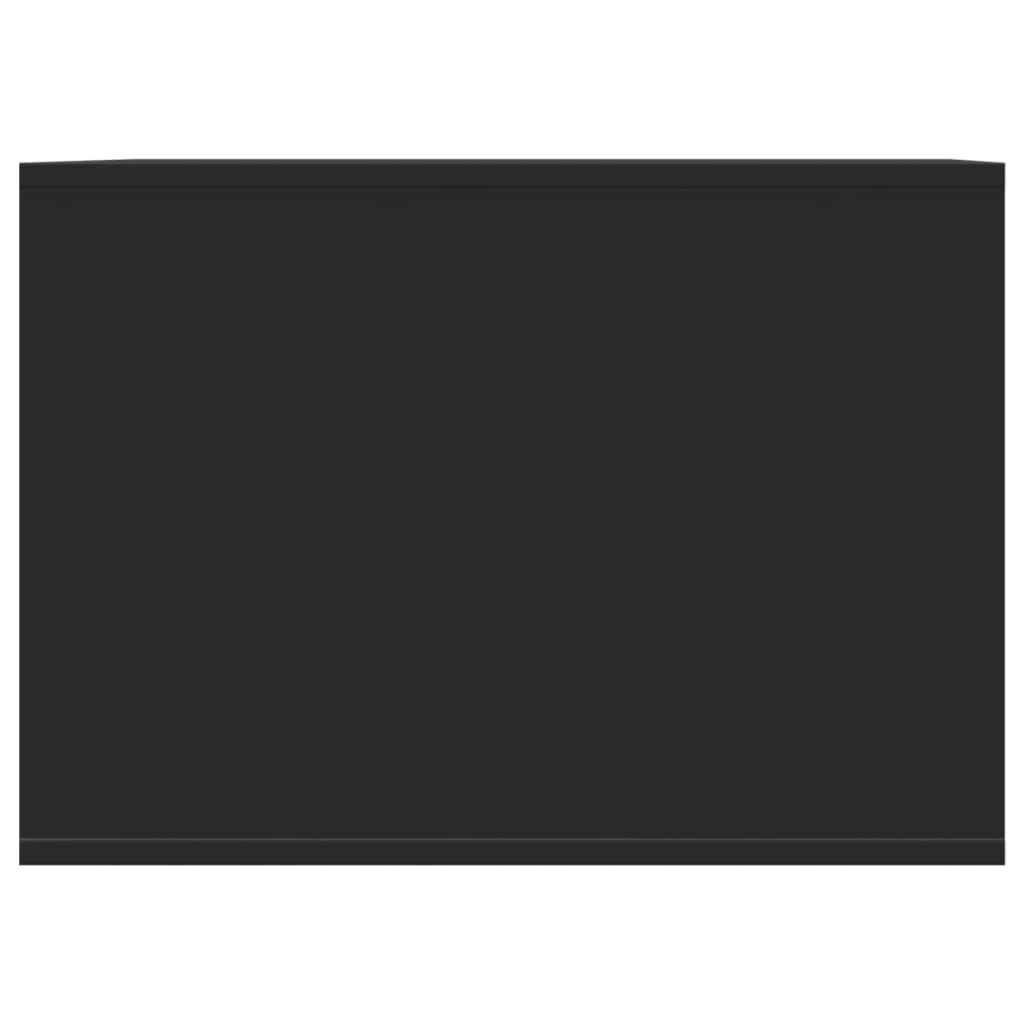 Kačių kraiko dėžės spintelė, juoda, 47x59x42cm, mediena