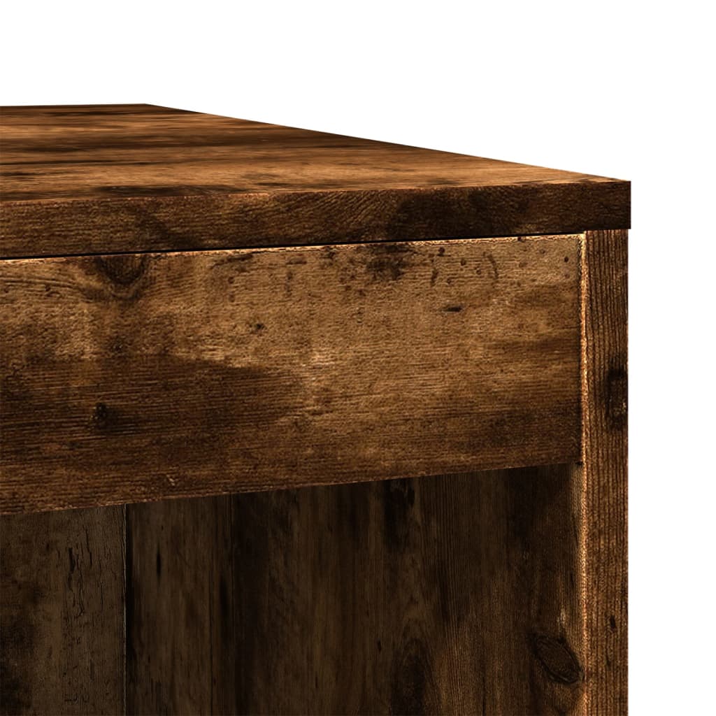 Kačių kraiko dėžės spintelė, dūminė ąžuolo, 47x59x42cm, mediena