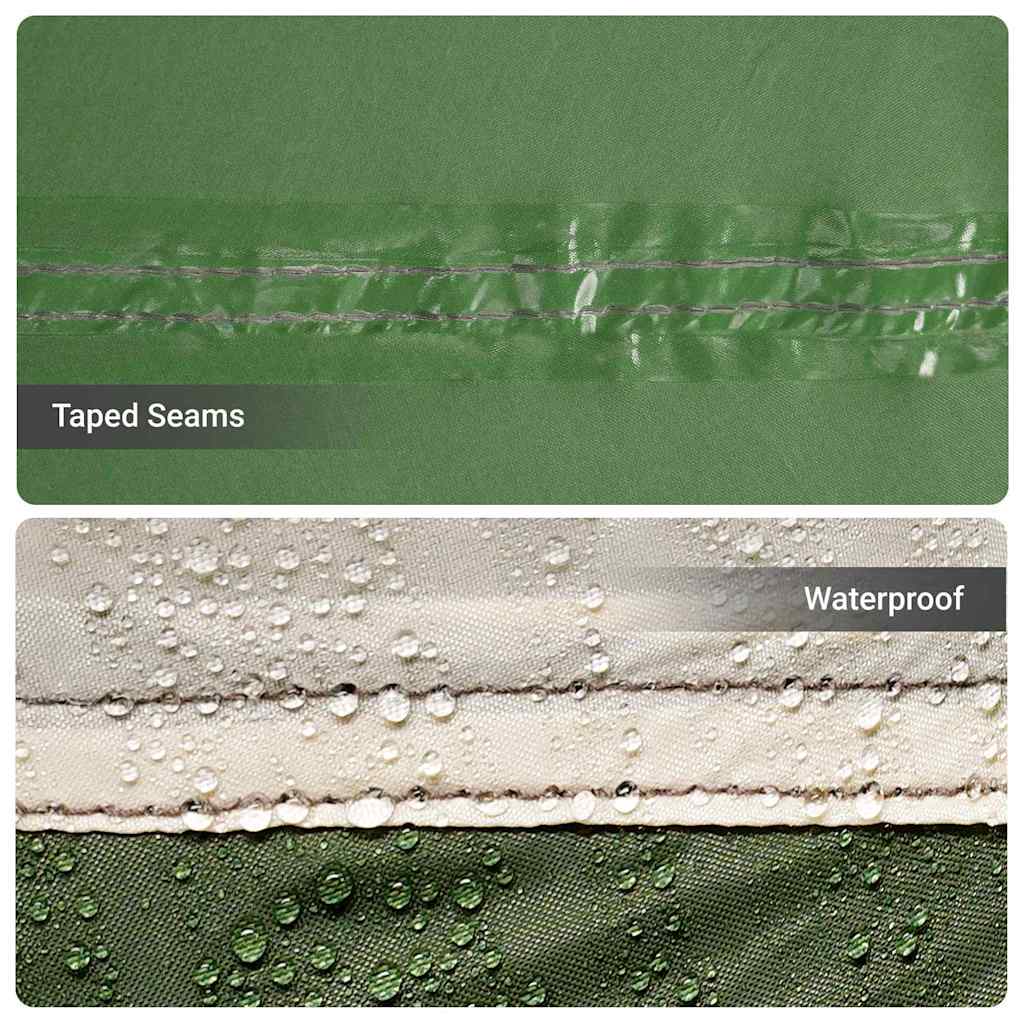 Stovyklavimo palapinė su langais Žalia 12 žmonių vandeniui atspari