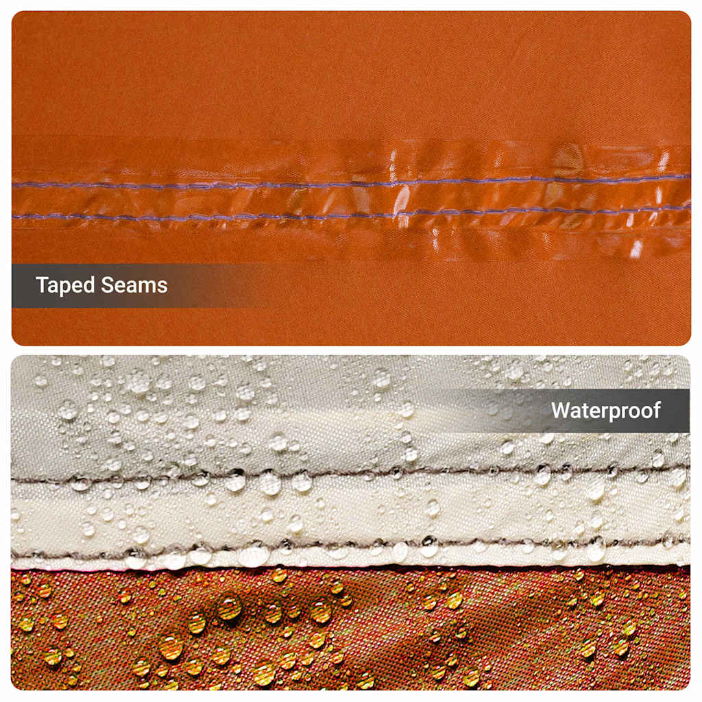 stovyklavimo palapinė su langais pilka ir oranžinė 12 asmenų vandeniui atspari