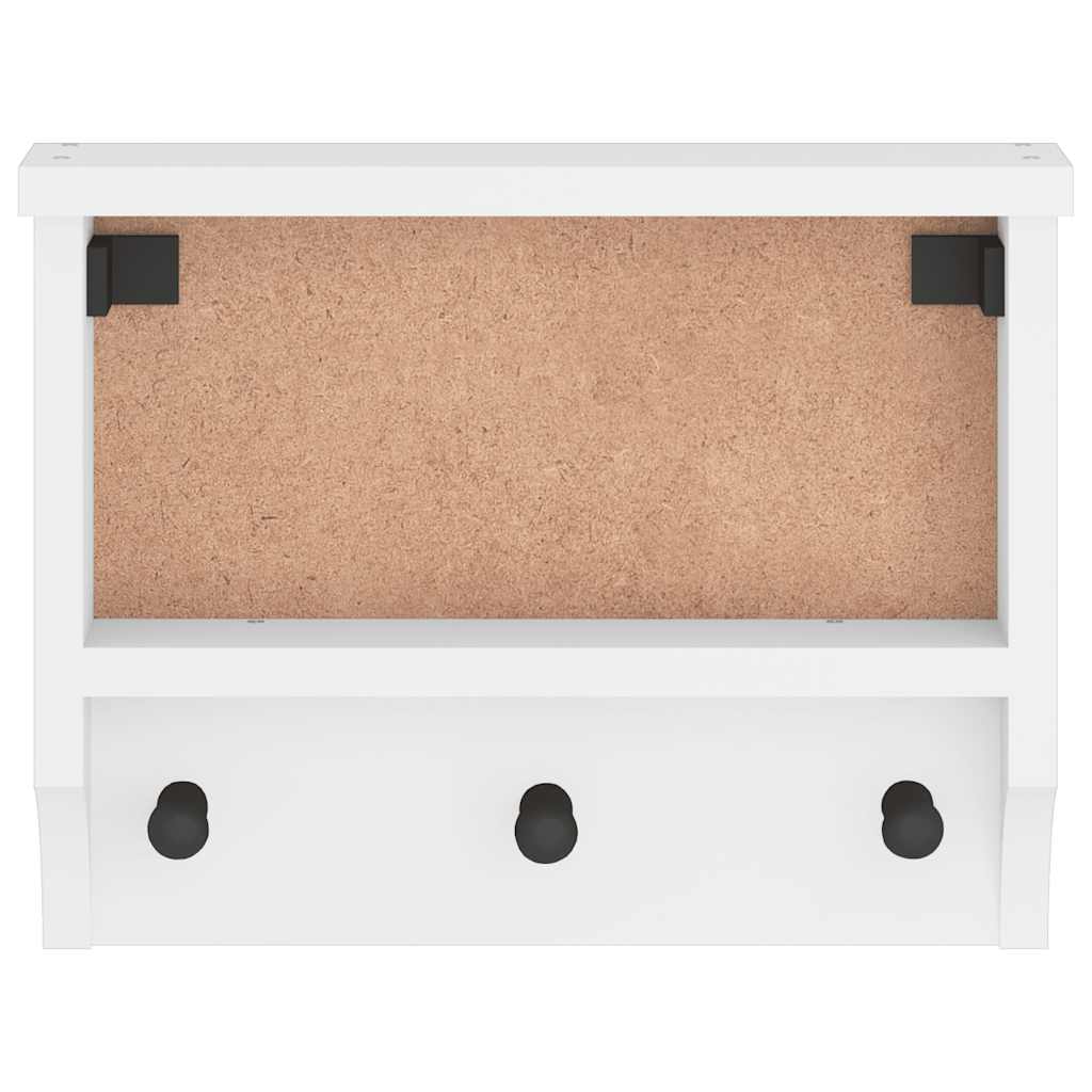 Sieninė kabykla SANDNES baltas 45x12x35 pušies masyvo