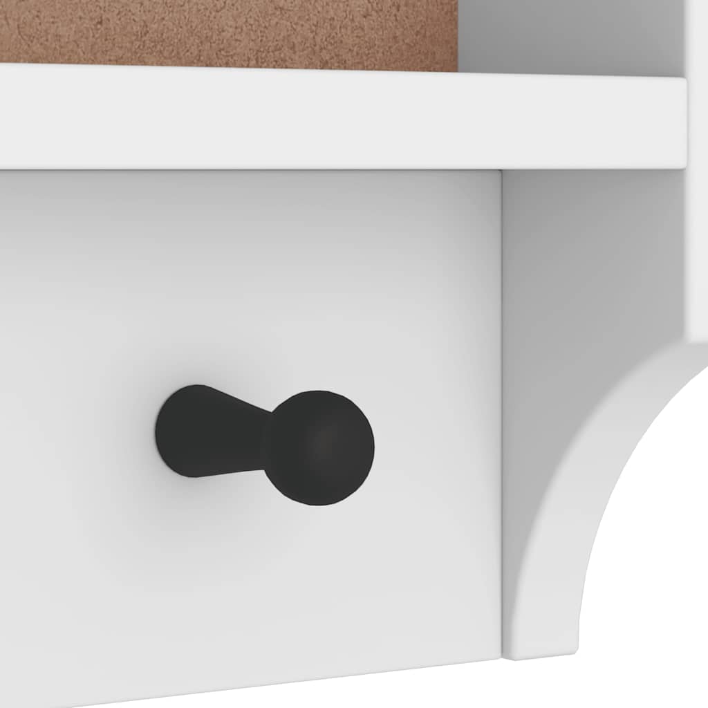 Sieninė kabykla SANDNES baltas 45x12x35 pušies masyvo