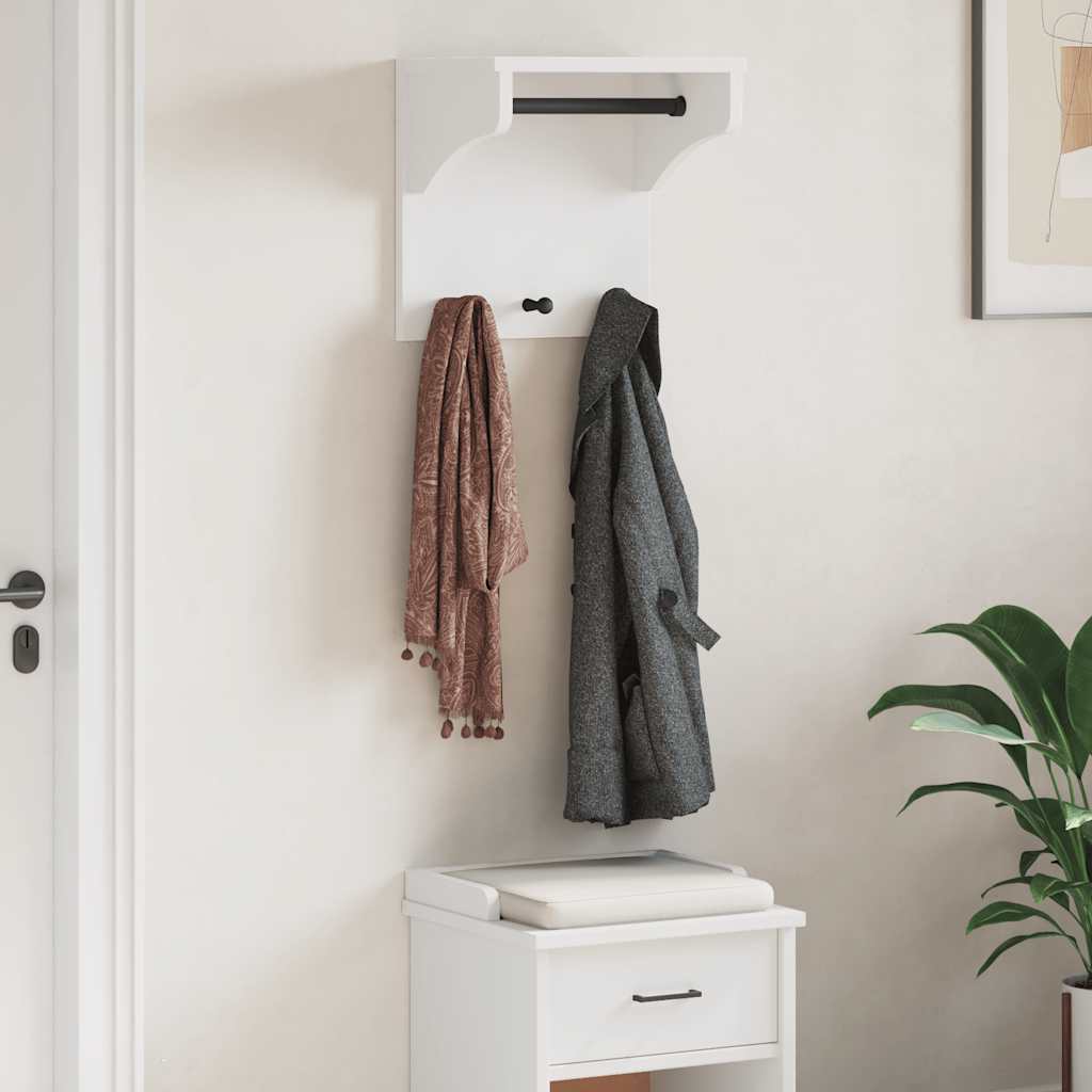 Sieninė kabykla SANDNES baltas 43x30x42 pušies masyvo