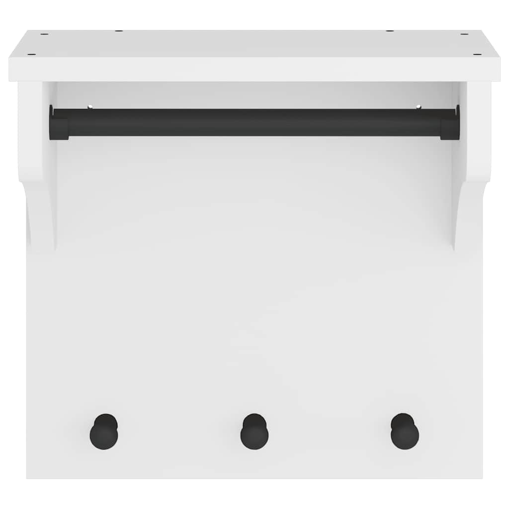 Sieninė kabykla SANDNES baltas 43x30x42 pušies masyvo