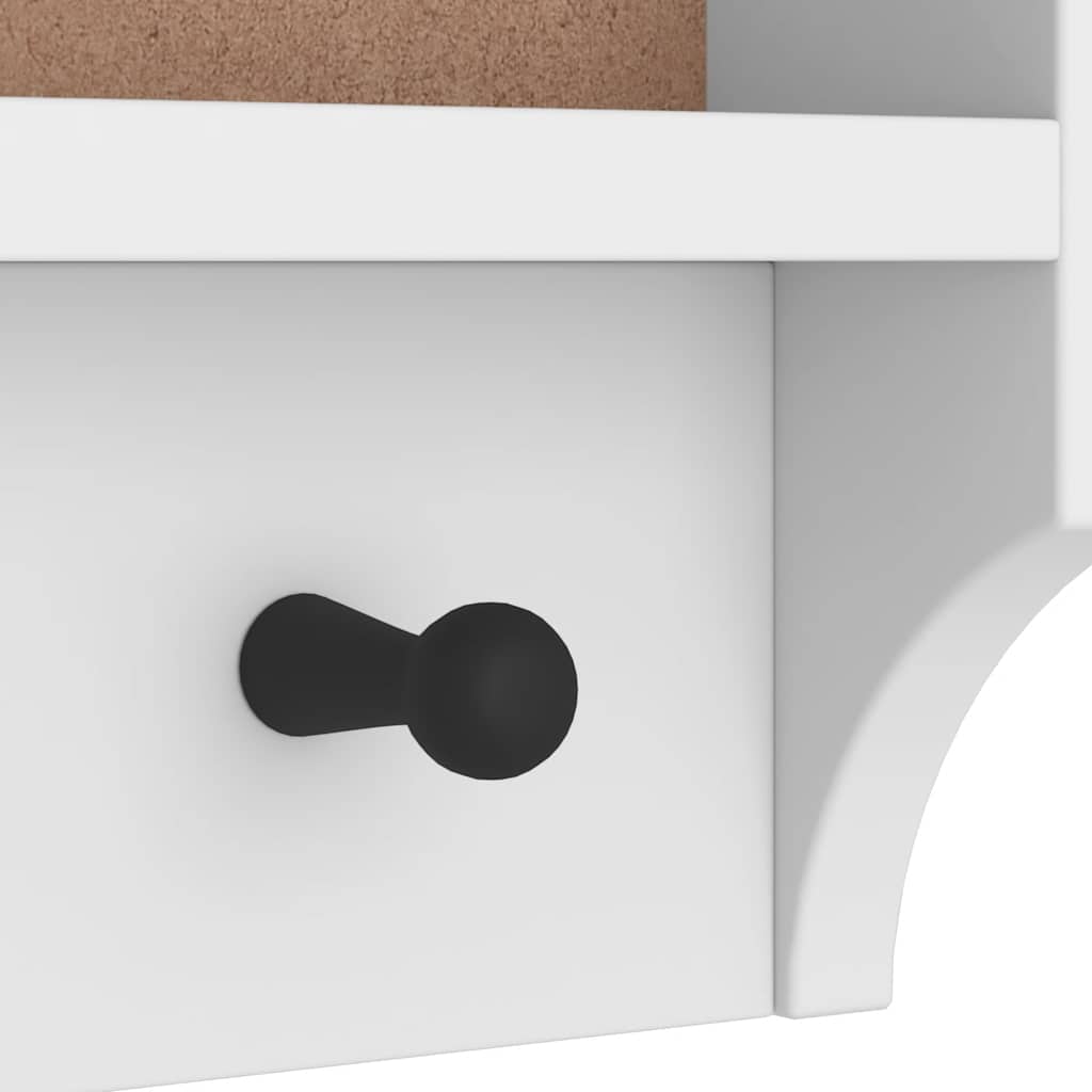 Sieninė kabykla SANDNES baltas 87x12x35 pušies masyvo