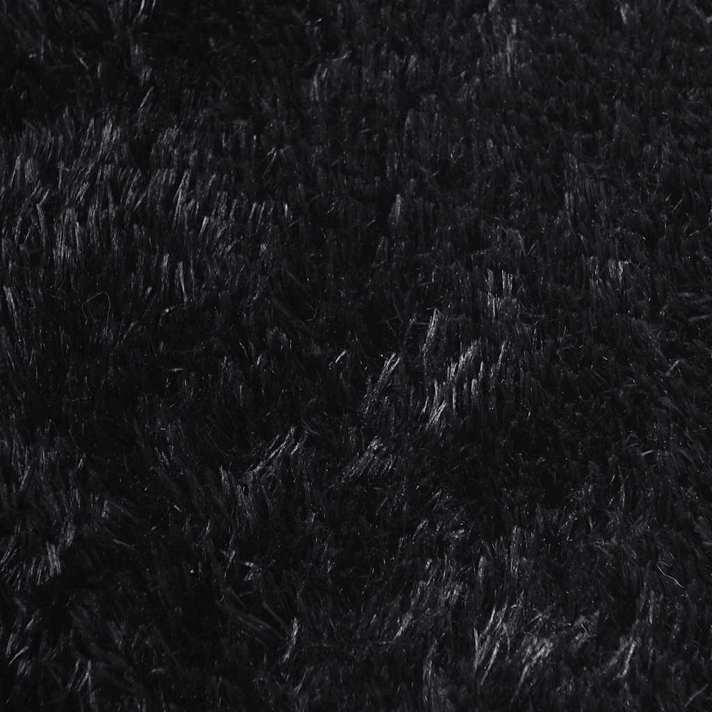Shaggy tipo kilimas, NAVARRA, 130x200 cm, juodas, poliesteris