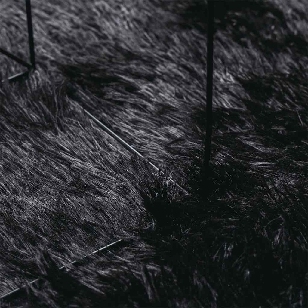 Shaggy tipo kilimas, NAVARRA, 160x230 cm, juodas, poliesteris