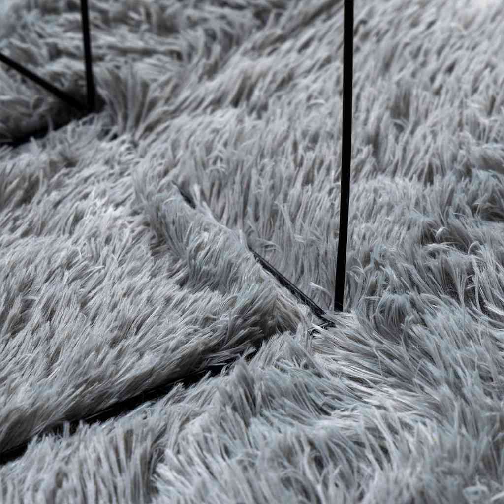 Shaggy tipo kilimas, NAVARRA, 160x230 cm, sidabrinė pilka