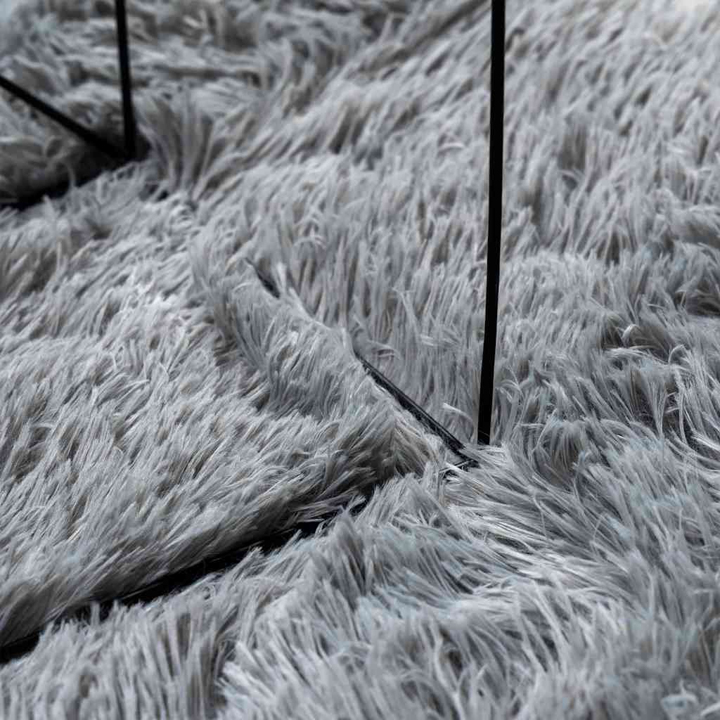 Shaggy tipo kilimas, NAVARRA, 160x160 cm, šviesiai pilka