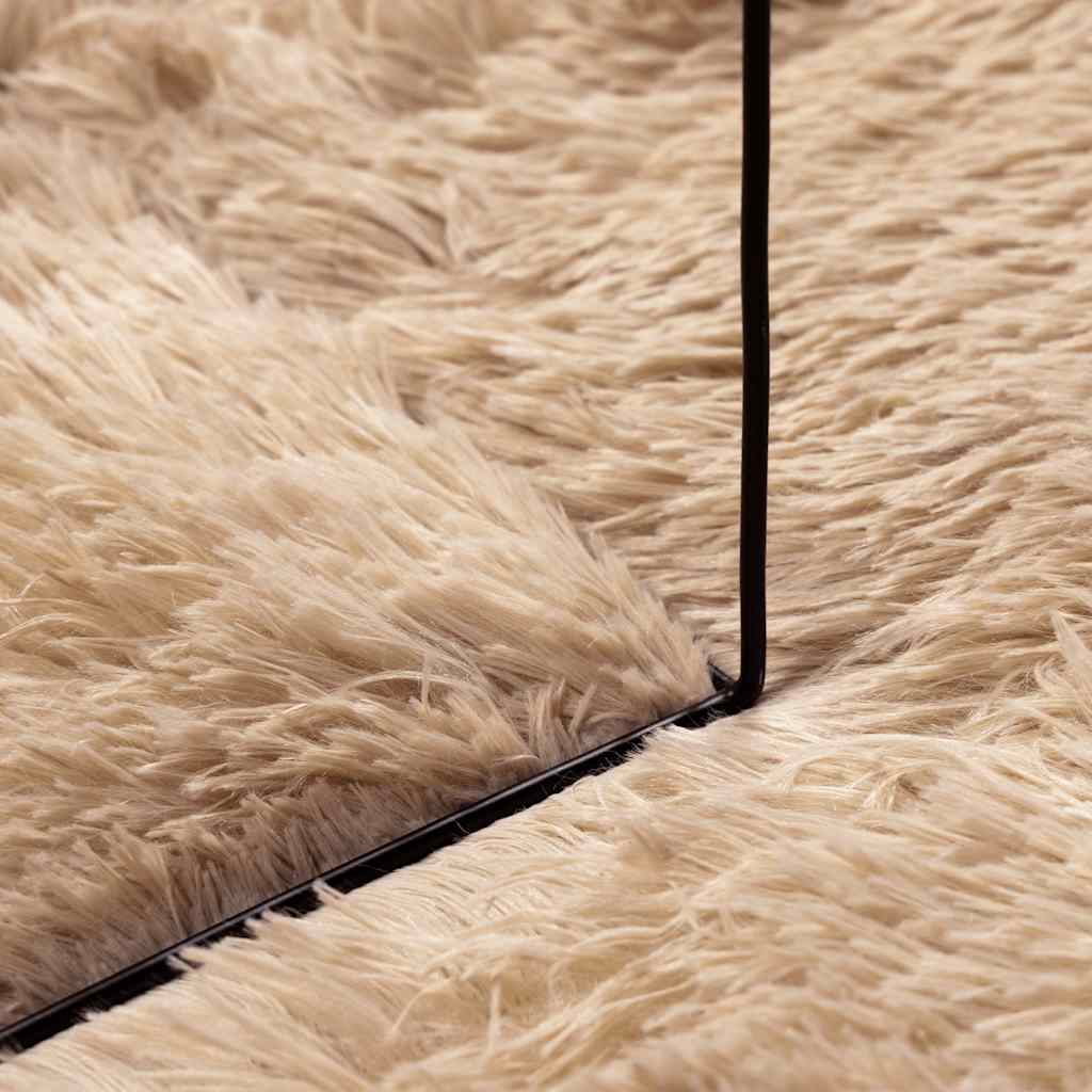 Shaggy tipo kilimas, NAVARRA, 200x200 cm, smėlio, poliesteris