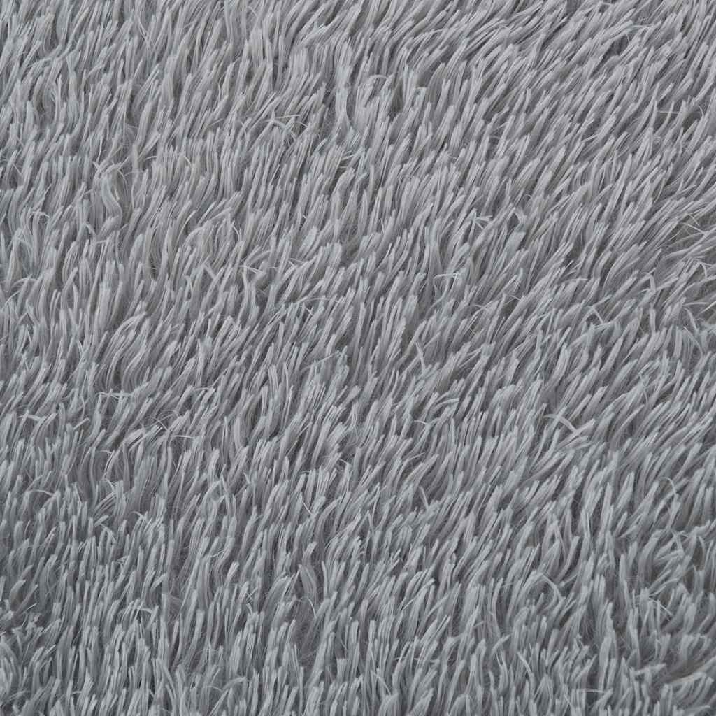Shaggy tipo kilimas, NAVARRA, 240x240 cm, sidabrinė pilka