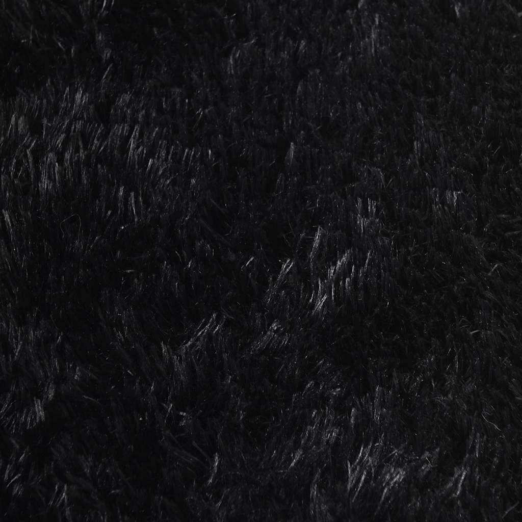 Shaggy tipo kilimas, NAVARRA, 200x200 cm, juodos, poliesteris