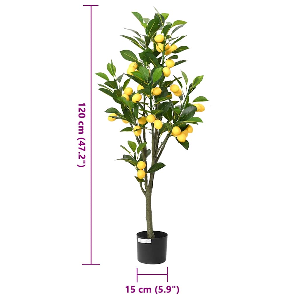 Dirbtinis citrinmedis, žalios spalvos, 120cm, 136 lapai