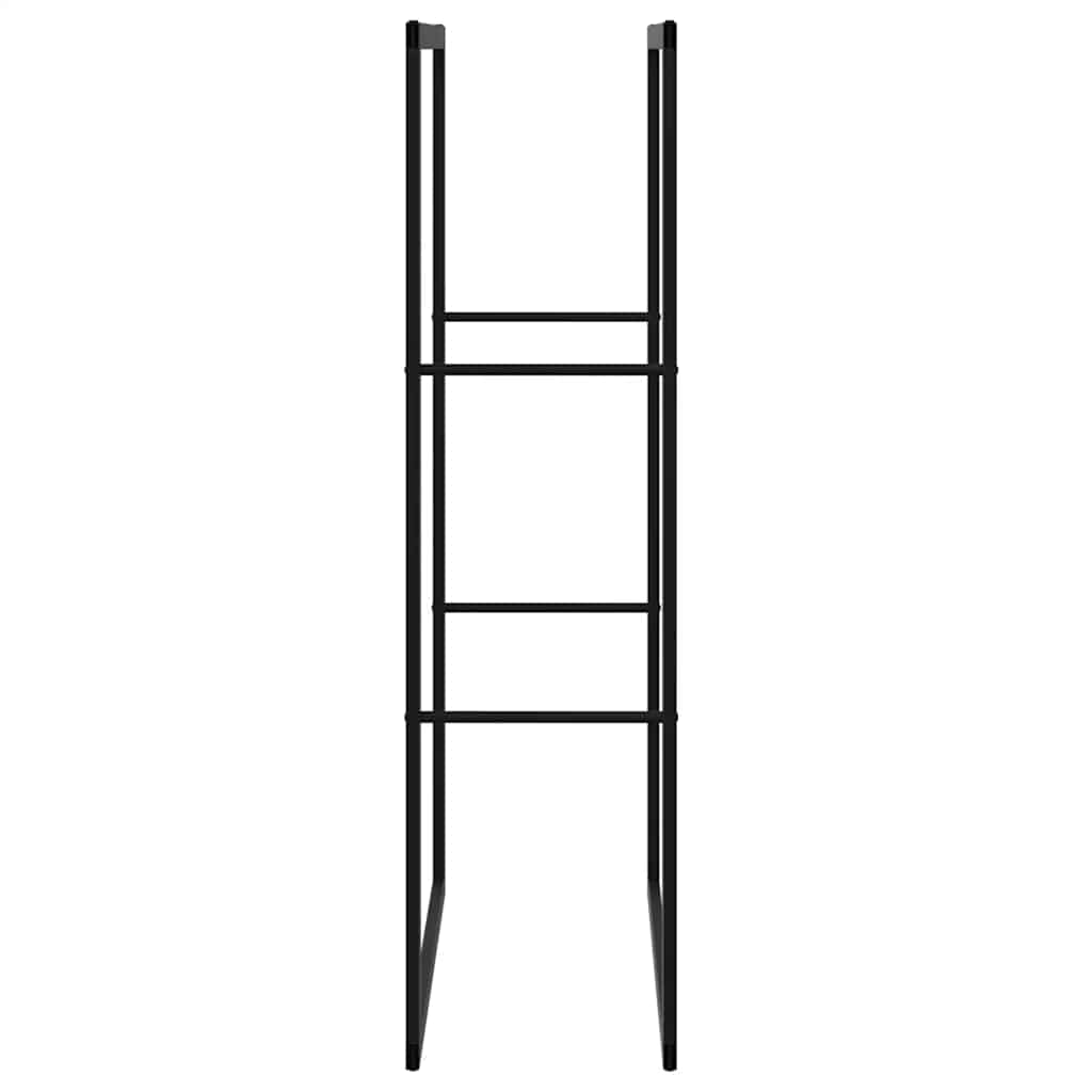 Malkų lentyna Juoda 55x30x116 cm Plienas
