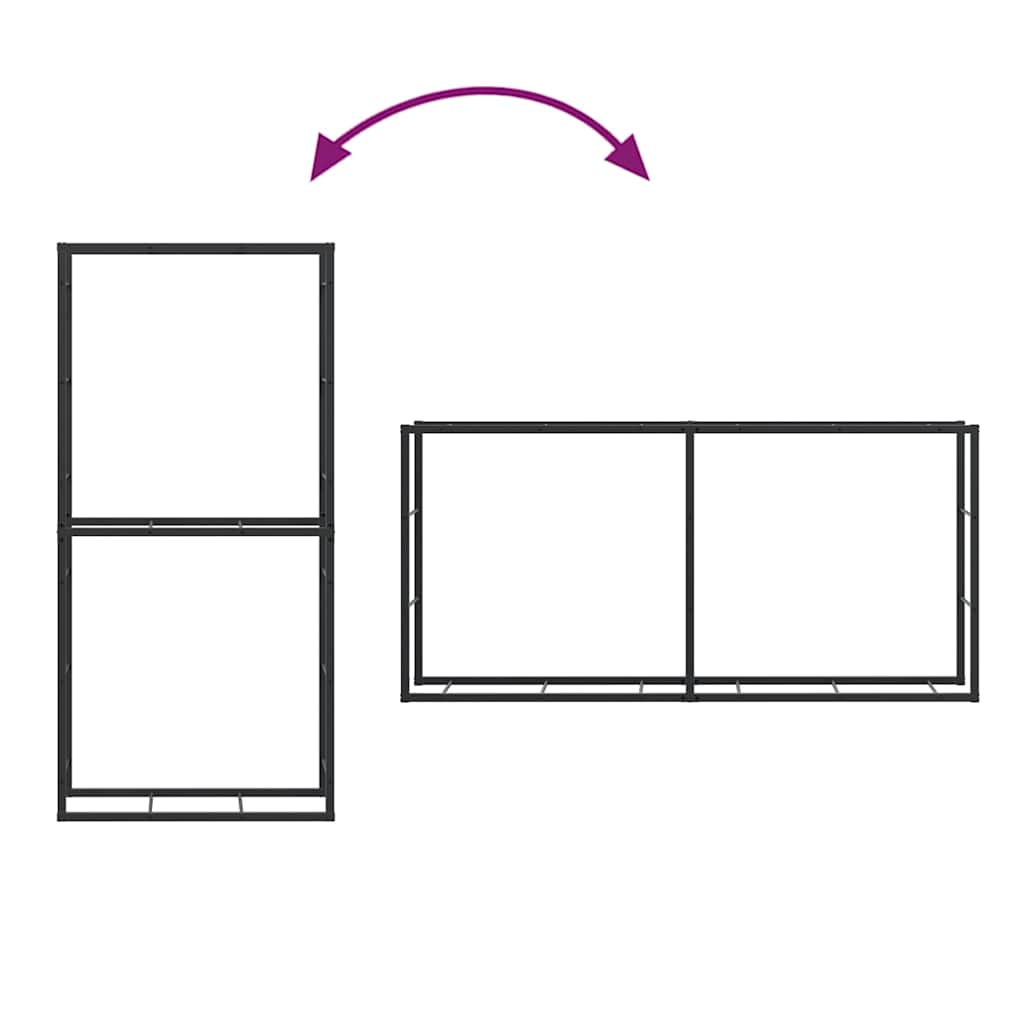 Malkų lentyna Juoda 100x30x209 cm Plienas